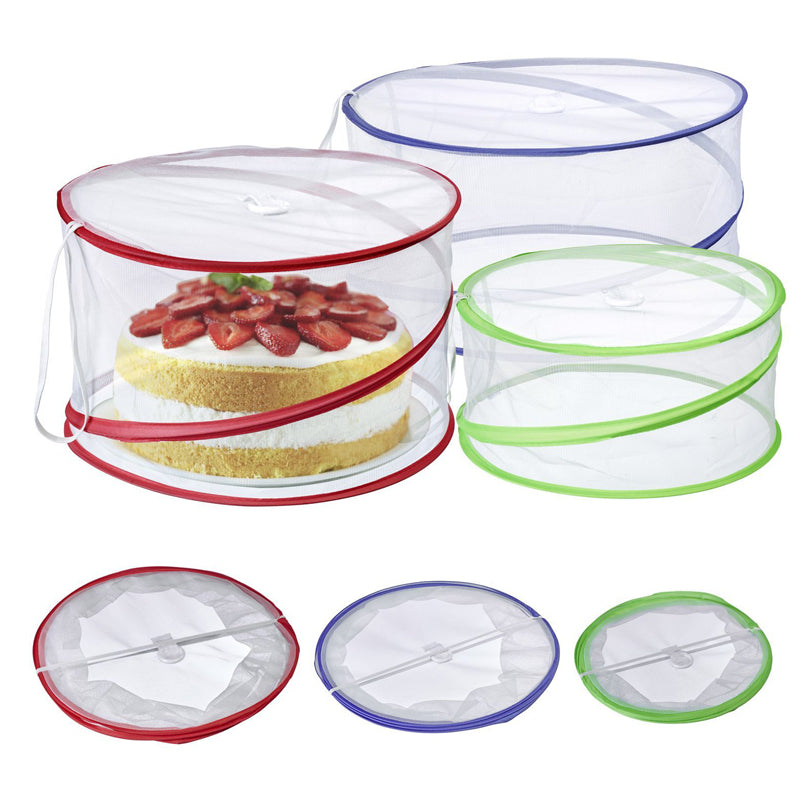Paramosche/Coprivivande tondo "Hoody", confezione assortita 3 pezzi cm Ø30x14/34x18/39x1