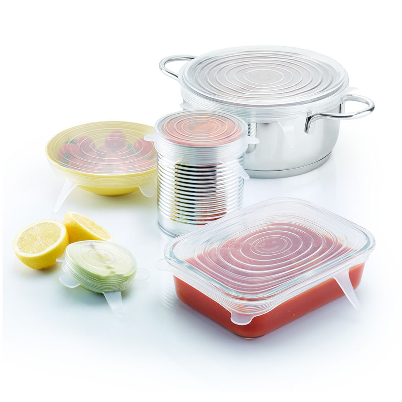 Coperchio salvafreschezza tondo estensibile, confezione assortita da 6 pezzi