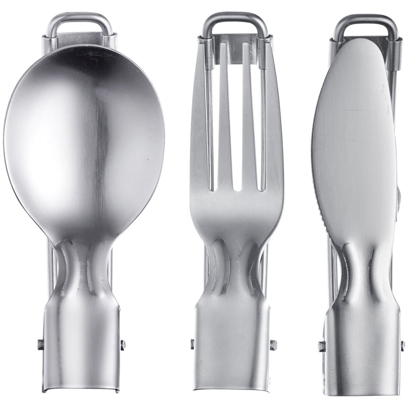 Posate da campeggio pieghevoli, 3 pezzi cm 12x8x3
