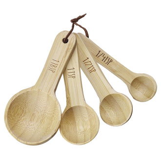 Cucchiaio dosatore "Woody", confezione assortita da 4 pezzi 1/4 TSP - 1TBSP