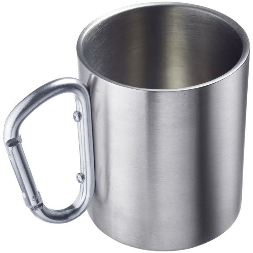 Tazza con manico a moschettone ml 300/cm Ø7,5x9