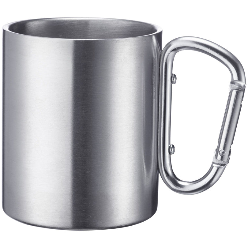 Tazza con manico a moschettone ml 300/cm Ø7,5x9