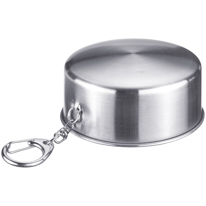 Bicchiere da viaggio con coperchio "Revivo", pieghevole ml 150/cm Ø6,4x3,7