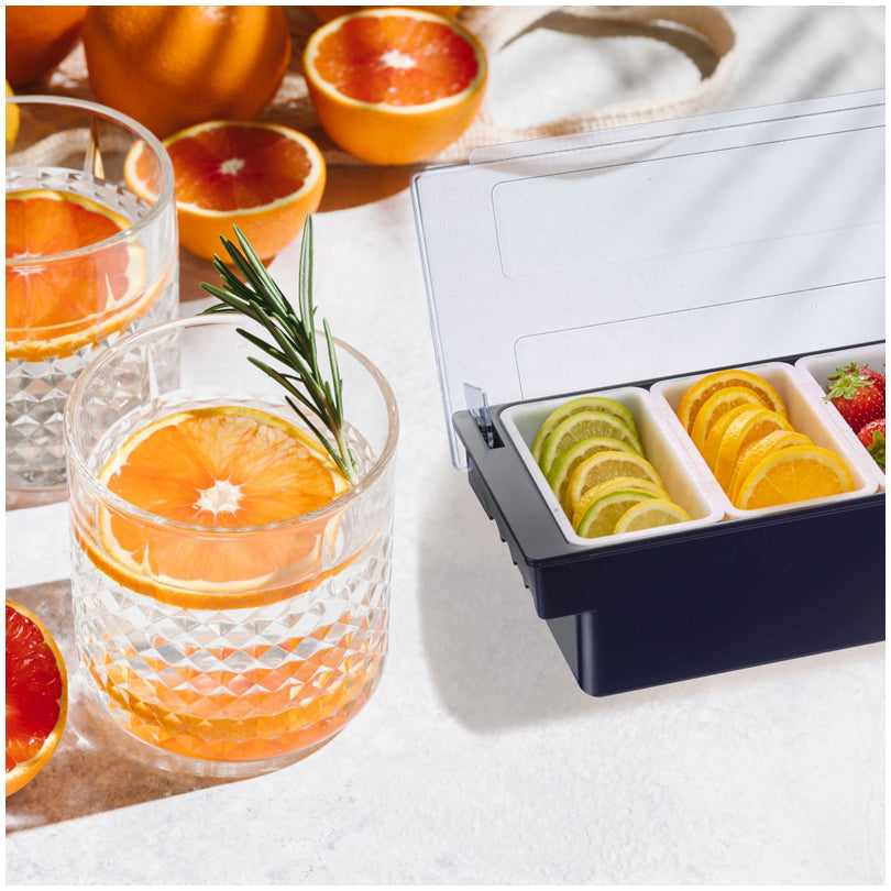 Bar-Organizer per frutta & erbe con 6 scomparti interni rimovibili cm 49x15x9