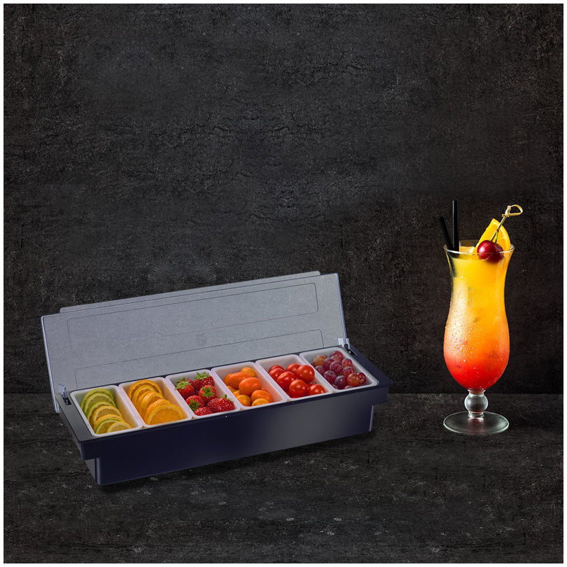 Bar-Organizer per frutta & erbe con 6 scomparti interni rimovibili cm 49x15x9