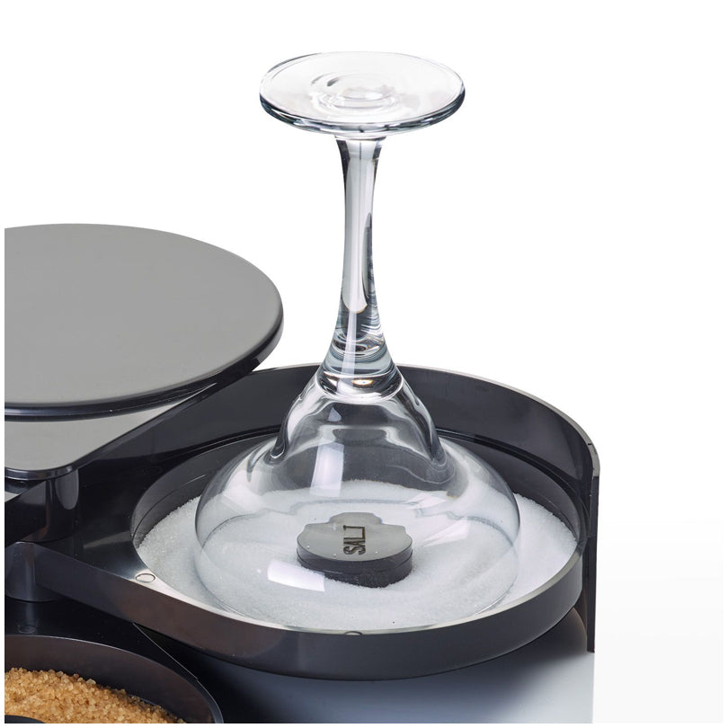 Bordatore bicchieri cocktail a 3 scomparti cm 20x15,8x7,3