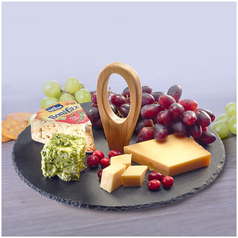 Piatto da portata con pratica maniglia di trasporto "Tapas + Friends" cm Ø30x13