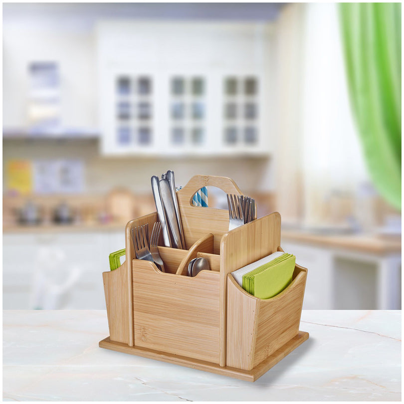 Portaposate "Tapas + Friends" con 7 comparti e maniglia cm 23,5x17,5x23,5