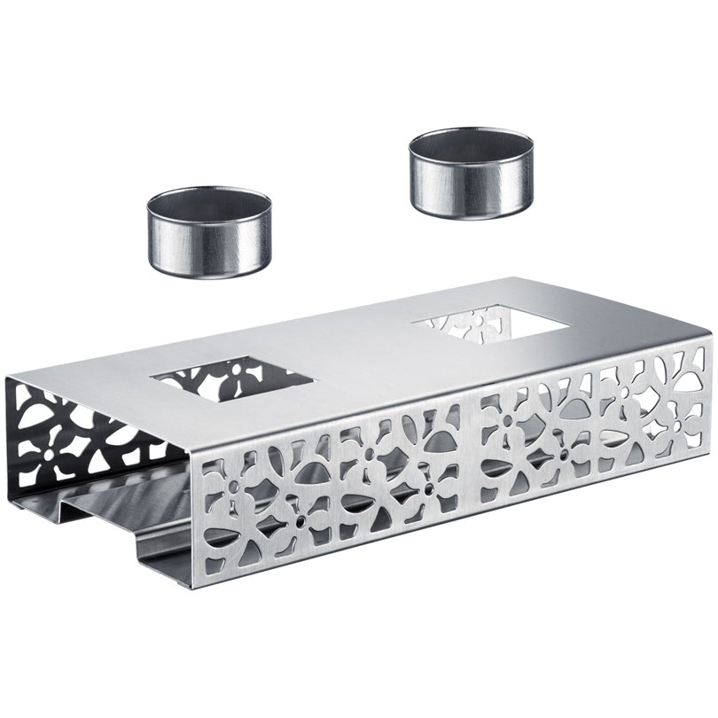 Scaldavivande con 2 portalumini cm 24x12x5,2