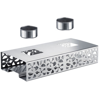 Scaldavivande con 2 portalumini cm 24x12x5,2