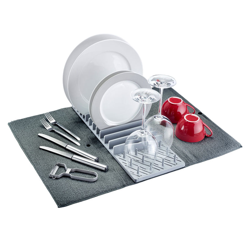 Scolapiatti con tappetino, pieghevole cm 60x46x4,2