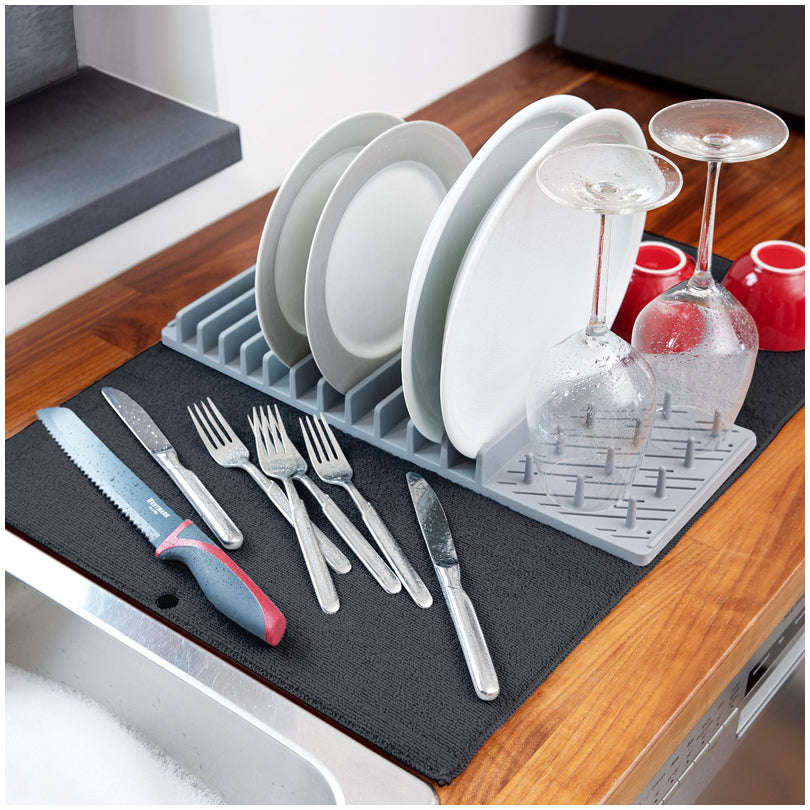 Scolapiatti con tappetino, pieghevole cm 60x46x4,2