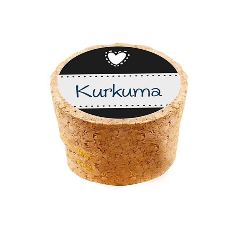 Etichette adesive per barattoli e tappi in sughero, confezione 24 pezzi cm Ø3,5