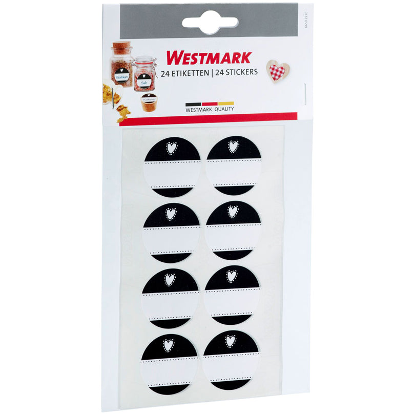 Etichette adesive per barattoli e tappi in sughero, confezione 24 pezzi cm Ø3,5