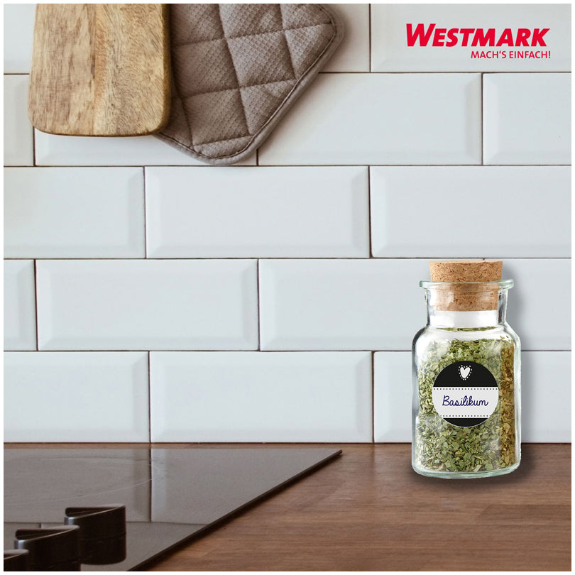 Etichette adesive per barattoli e tappi in sughero, confezione 24 pezzi cm Ø3,5