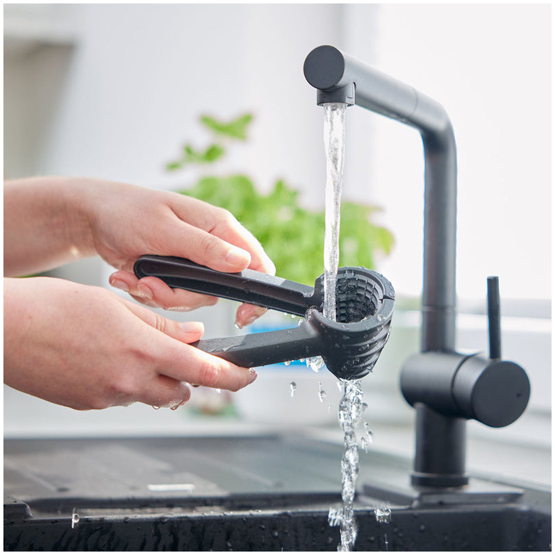 Schiaccianoci/Pinza apri champagne "Nussprofi - Black Edition" cm 17,5x5,4x6