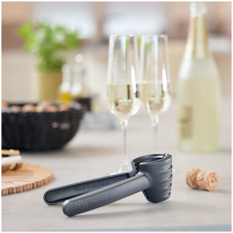 Schiaccianoci/Pinza apri champagne "Nussprofi - Black Edition" cm 17,5x5,4x6