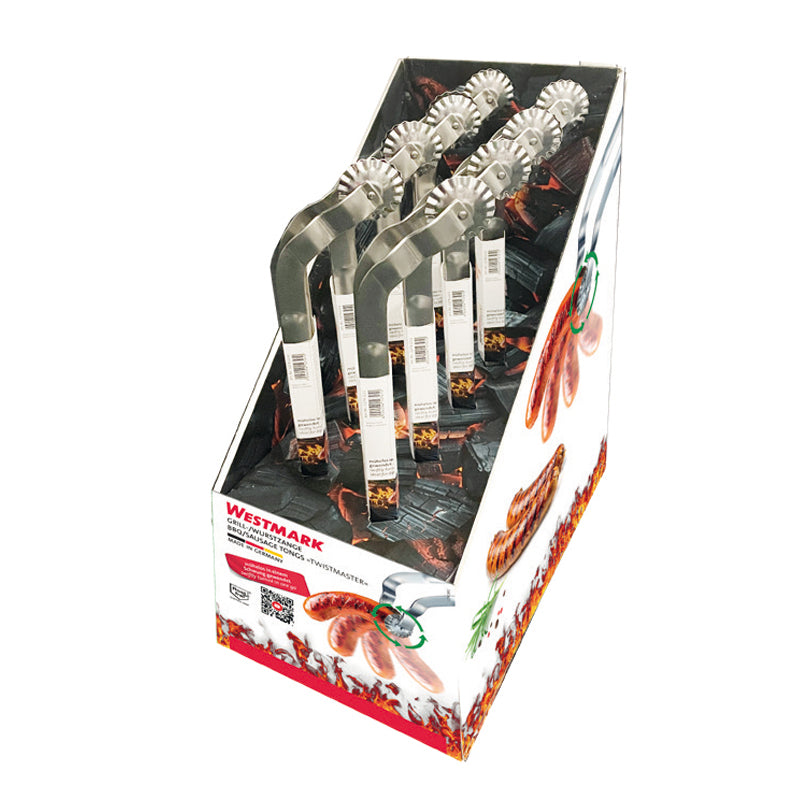 Pinza BBQ/Salsicce "TwistMaster", in display da 8 pezzi cm 35,3x6,9x6,7