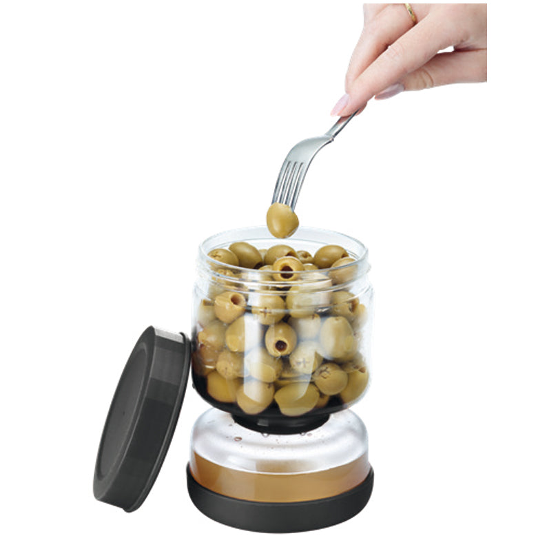 Barattolo sgocciolamento con 2 compartimenti ml 750/cm Ø10,5x15,5