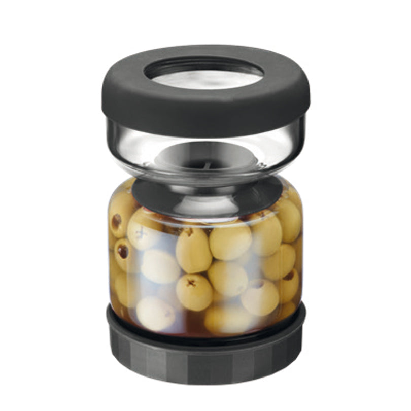 Barattolo sgocciolamento con 2 compartimenti ml 750/cm Ø10,5x15,5