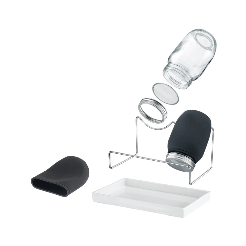 Kit Germogliatore con 2  serre in miniatura con supporto, vassoio raccolta e rivestimenti in tessuto ml 950/cm 20,9x16x19