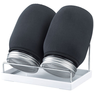 Kit Germogliatore con 2  serre in miniatura con supporto, vassoio raccolta e rivestimenti in tessuto ml 950/cm 20,9x16x19