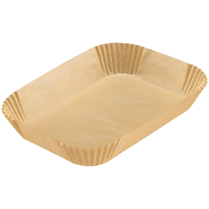 Foglio rettangolare di carta per friggitrice ad aria calda, confezione 100 pezzi cm 22x14x4,5