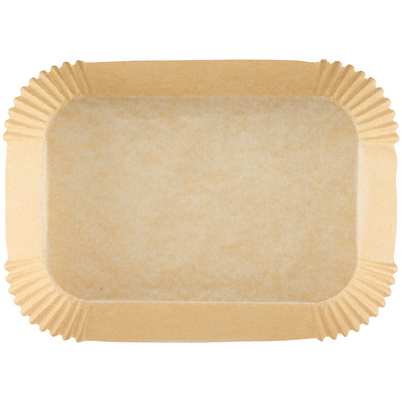 Foglio rettangolare di carta per friggitrice ad aria calda, confezione 100 pezzi cm 22x14x4,5