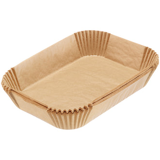 Foglio rettangolare di carta per friggitrice ad aria calda, confezione 100 pezzi cm 22x14x4,5