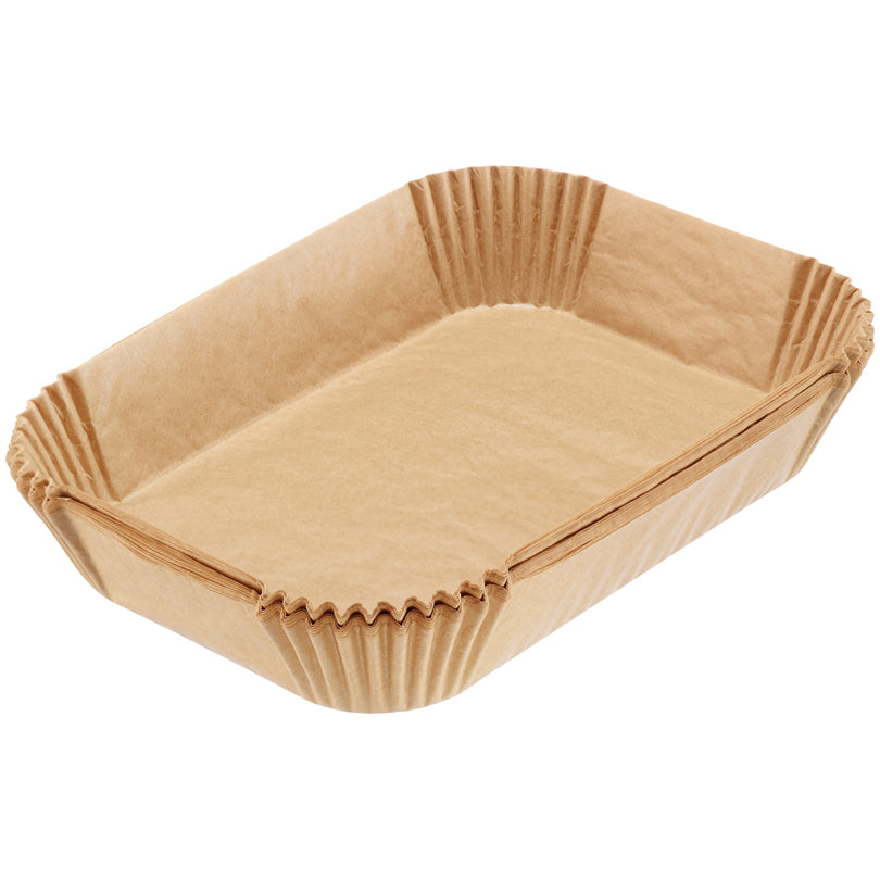 Foglio rettangolare di carta per friggitrice ad aria calda, confezione 100 pezzi cm 22x14x4,5