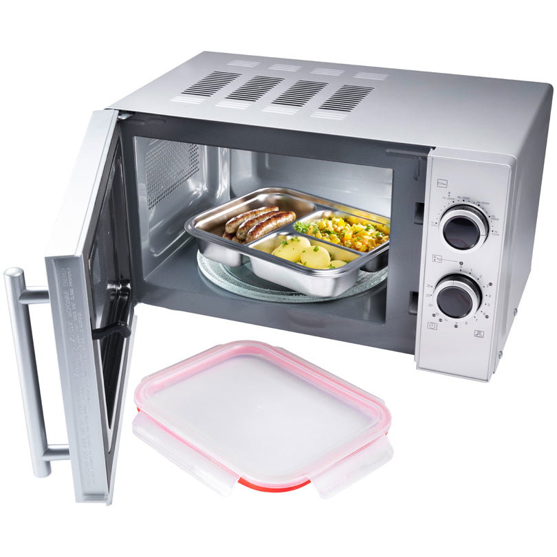 Lunchbox/Contenitore salvafreschezza rettangolare con 3 scomparti (ml 280 + ml 280 + ml 400) cm 24,8x19,3x5,6