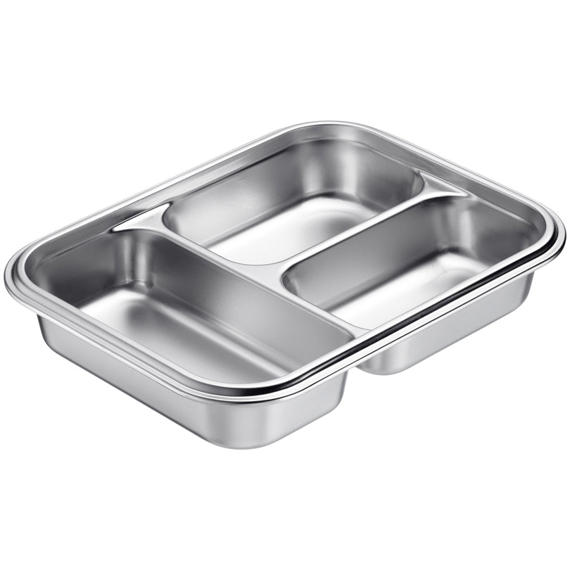 Lunchbox/Contenitore salvafreschezza rettangolare con 3 scomparti (ml 280 + ml 280 + ml 400) cm 24,8x19,3x5,6
