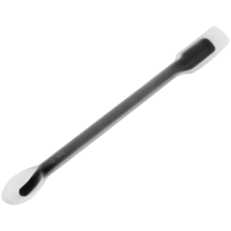 Raschietto pulisci barattoli/bottiglie "Solo" , dotato di un cucchiaio dosatore integrato (1 cucchiaino - 5 ml) cm 2,7x27,7