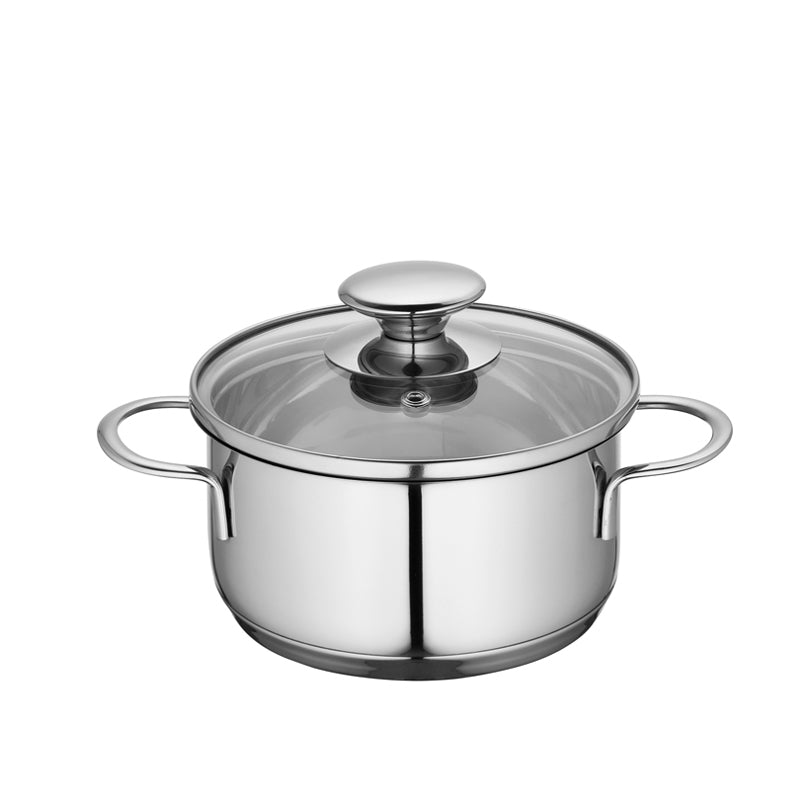 Pentola con coperchio di vetro Mini cm 14x6,5/l 1