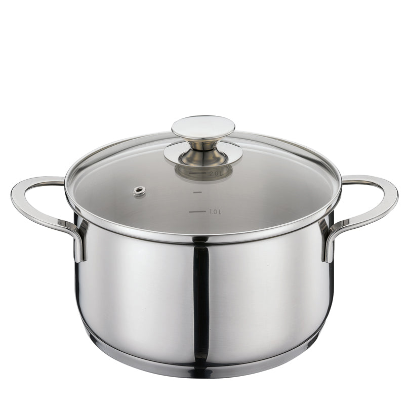 Casseruola con coperchio in vetro "Capri" cm Ø20x11/l 3,2