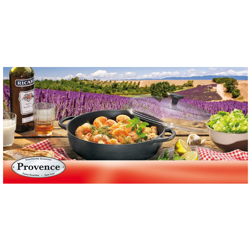 Padella alta con coperchio in vetro "Provence" l 3,9/cm Ø29x7,5