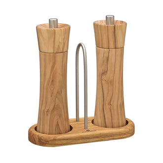 Supporto per 2 macine/oliere con manico cm 17x8x15