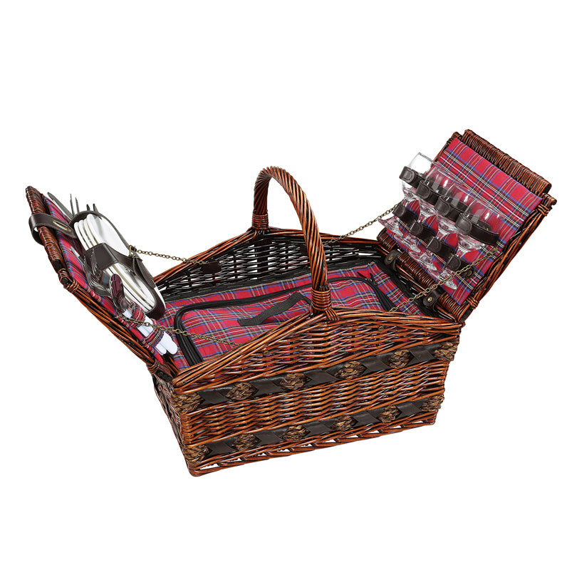 Cesto picnic "Como" per 4 persone cm 47x31x40