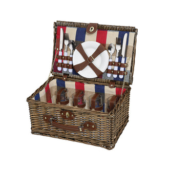 Cesto picnic "Lenno" per 4 persone cm 42x28x20
