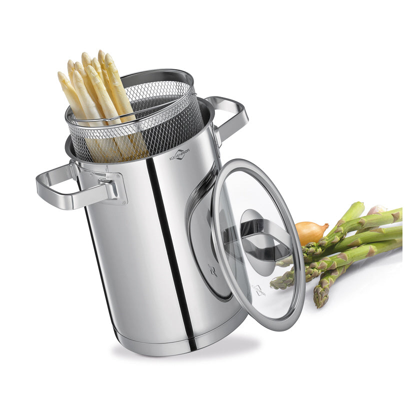 Asparagera "San Remo" con coperchio in vetro cm 16x21/l 4