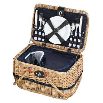 Cesto picnic "Idro" per 4 persone cm 40x28x25