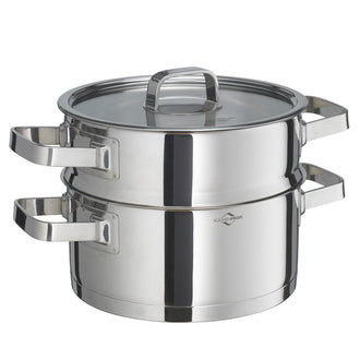 Pentola "San Remo" con inserto per la cottura a vapore 3 pezzi cm Ø20x19,5/l 3