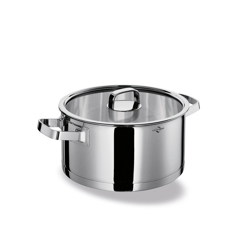 Casseruola San Remo con coperchio in vetro cm Ø24x12