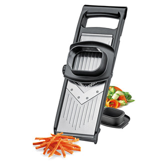 Affettaverdure Compact con lama regolabile a V e fermaverdure cm 11,5x6x32