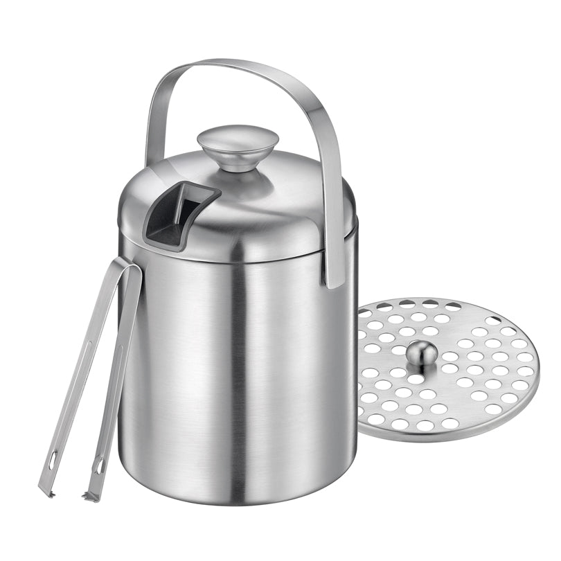 Secchiello porta ghiaccio a doppia parete con pinza "Freddo" cm Ø14x19/l 1,3