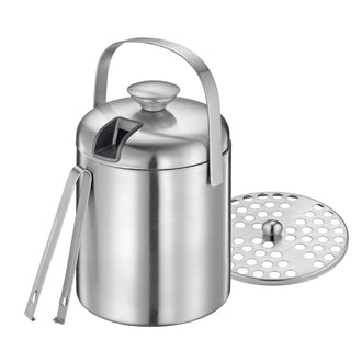 Secchiello porta ghiaccio a doppia parete con pinza "Freddo" cm Ø14x19/l 1,3
