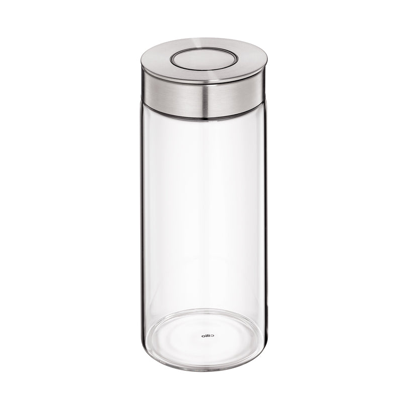 Barattolo con coperchio salvaaromi "Vetro" l 1,4/cm Ø10x22,5