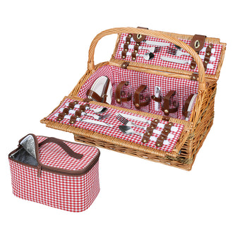 Cesto picnic "Rivoli", per 4 persone cm 46x31x41