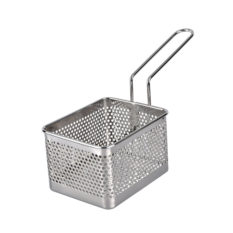 Cestino BBQ rettangolare per servire fritti o contorni cm 21,5x8,8x12