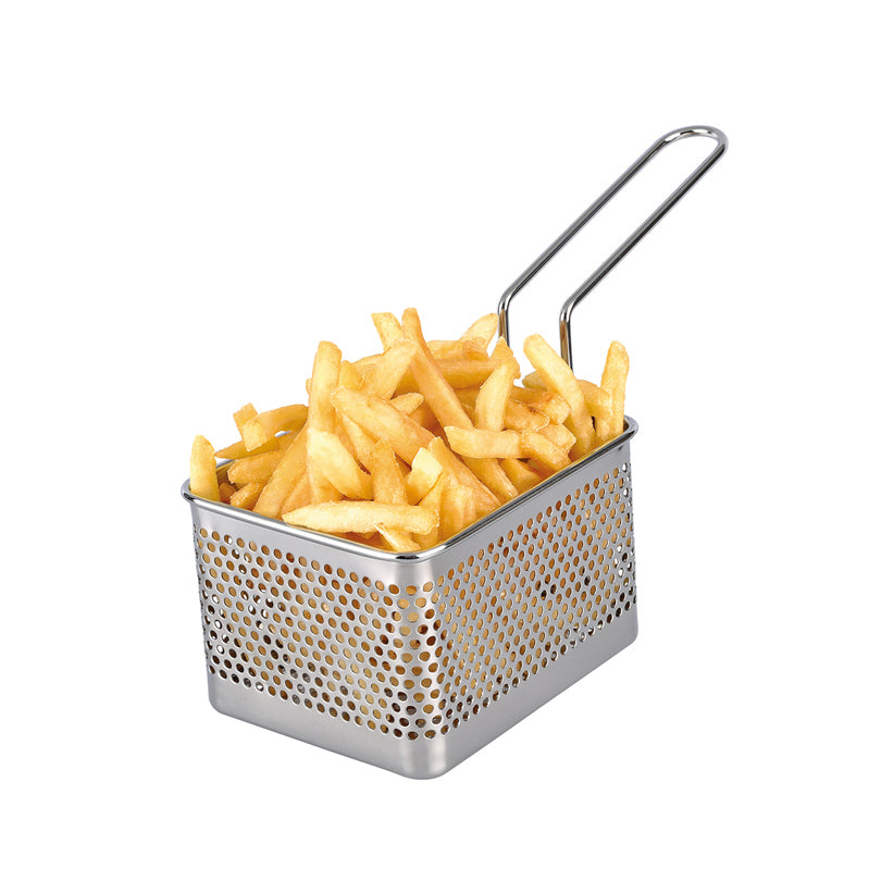 Cestino BBQ rettangolare per servire fritti o contorni cm 21,5x8,8x12